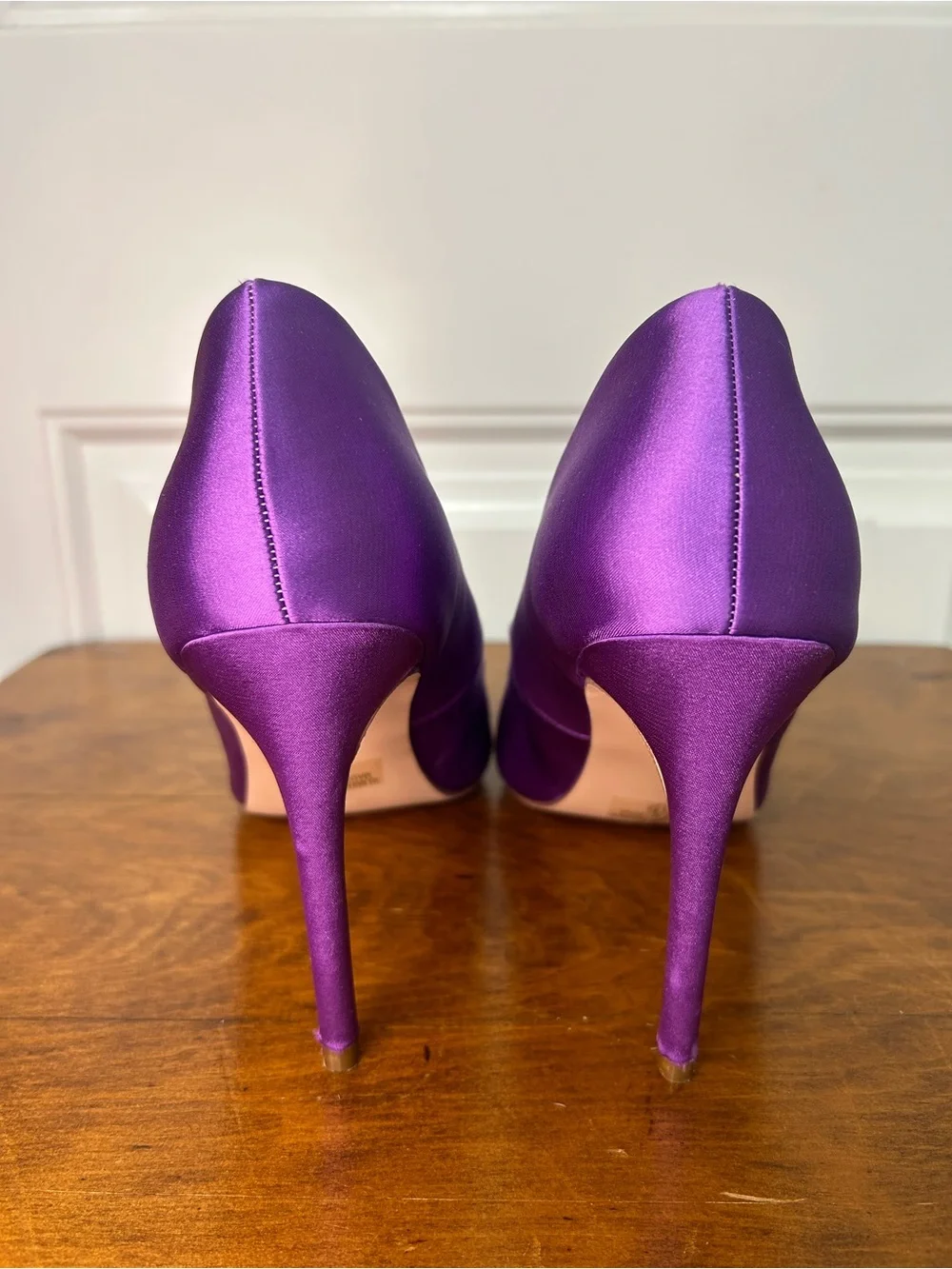 Chase + Chloe Purple Satin Pointed-Toe High Heels size 11 - Picture 2 of 4